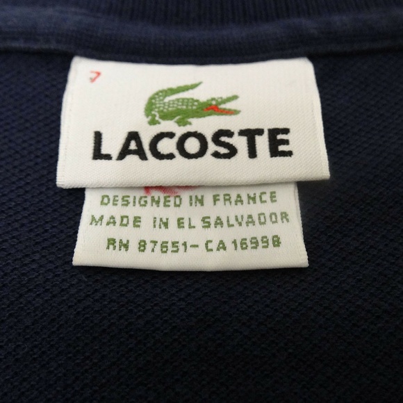Lacoste 100% Cotton Polo Shirt CasualTee Navy Blue - Picture 3 of 5